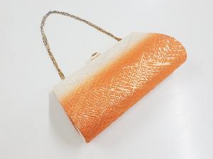 リサイクル　佐賀錦重ね菱模様織り出し和装バッグ